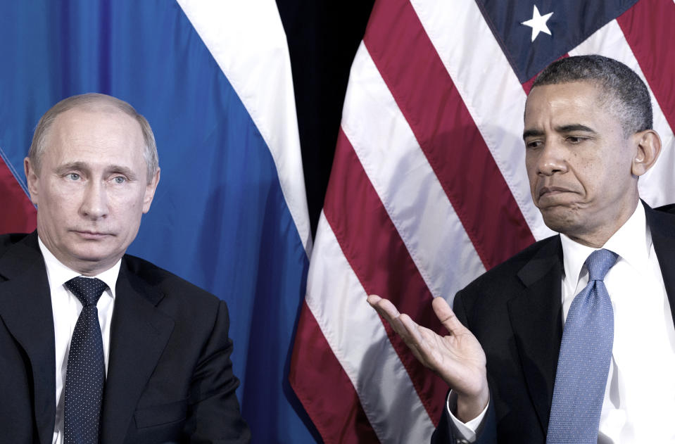 President Barack Obama participates in a bilateral meeting with Putin during the G20 Summit on June 18, 2012, in Los Cabos, Mexico. (Photo: Carolyn Kaster/AP)