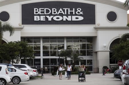 File photo of shoppers leaving a Bed Bath and Beyond store in Boca Raton