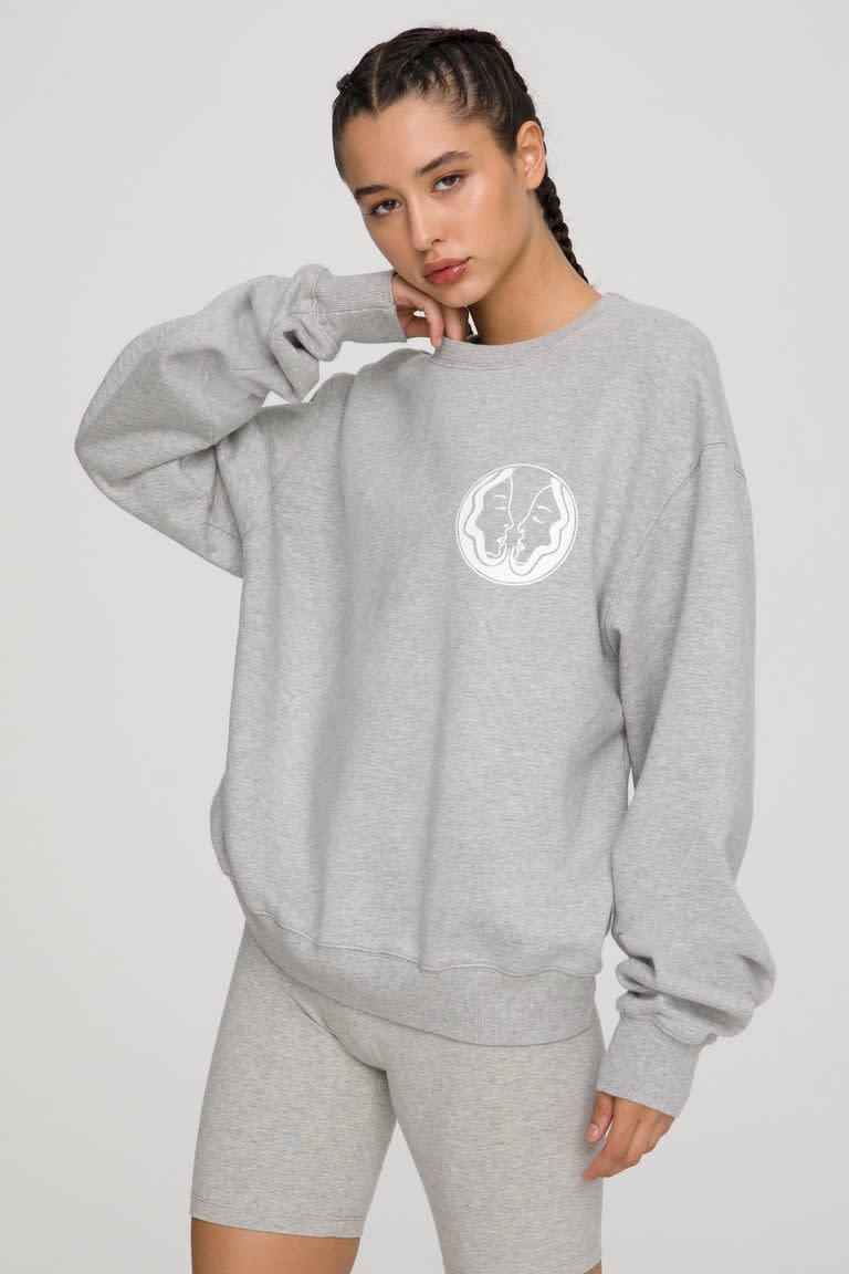 The Gemini Zodiac Sweat Set by Good American. Sweatshirt, $124 and Sweatpants, $105. 