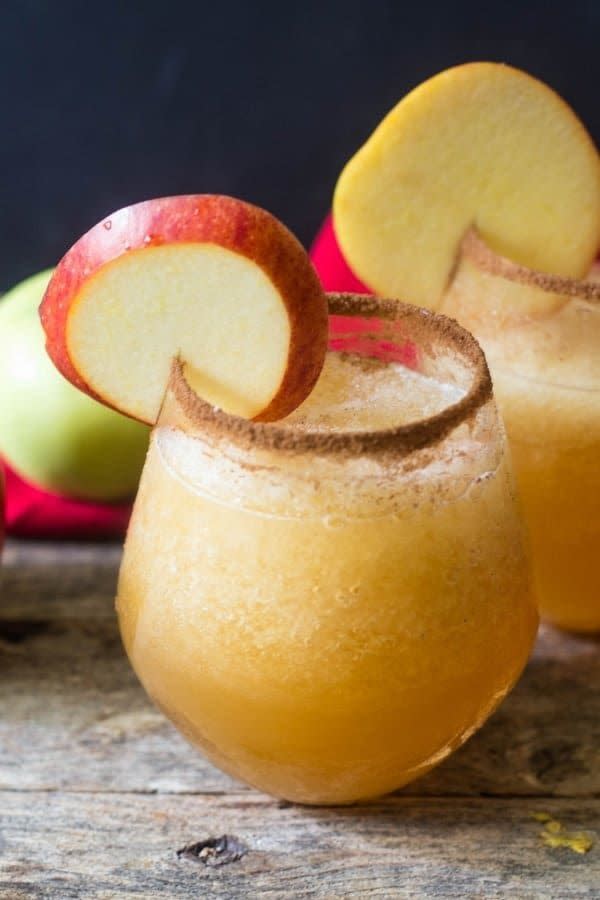 Caramel Apple Cider Vodka Slush