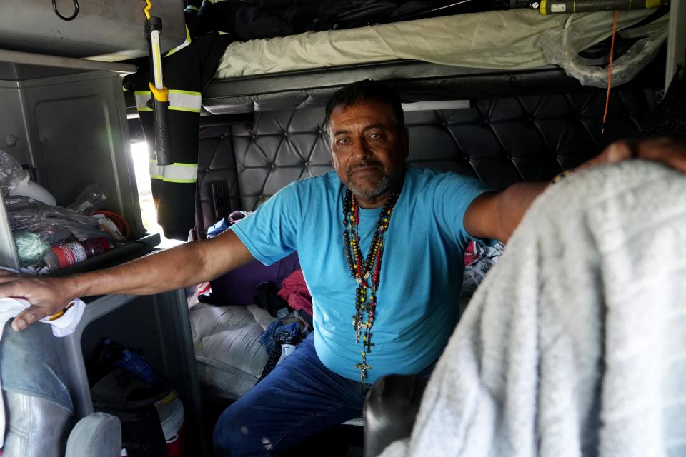 Javier Velez lost his home to Hurricane Ian in Fort Myers, Fla., and now lives in his truck in Elizabeth, N.J. He hasn’t been able to rebuild his Florida home and has had difficulty finding work in New Jersey.