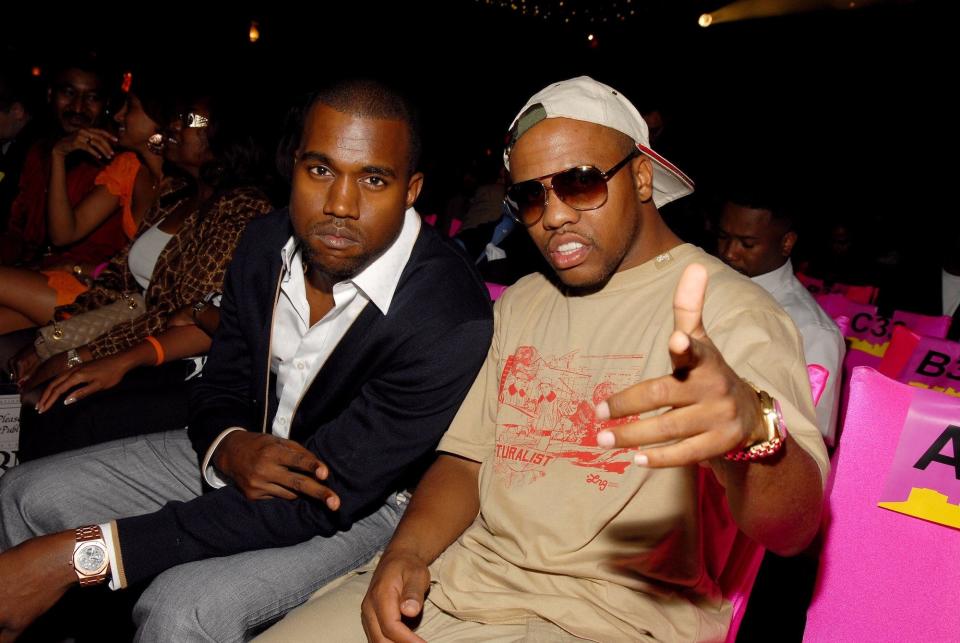 Kanye West (L) and Consequence attends the 6th Annual BMI Urban Awards at the Roseland Ballroom August 30, 2006 in New York City.