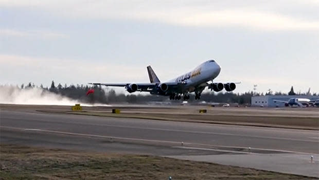 The last 747 off of Boeing's assembly line will be delivered to Atlas Air for use as a freighter.   / Credit: Boeing