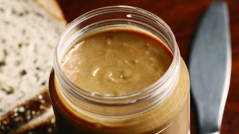 Jar of peanut butter