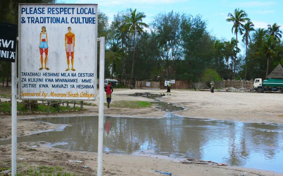 Modest dressing is required on many parts of the island