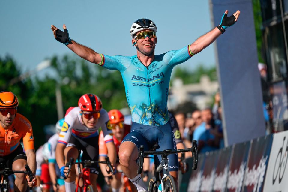 Cavendish celebrated a stage win at the Tour de Hongrie in May (Astana-Qazaqstan/Sprint Cycling)