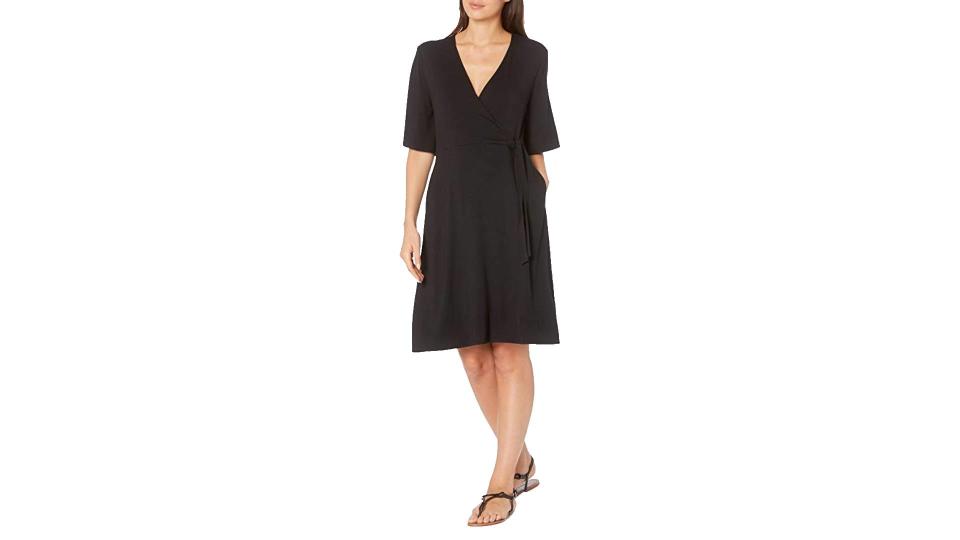 Amazon Essentials Women's Kimono Sleeve Faux Wrap Dress (Photo: Amazon)