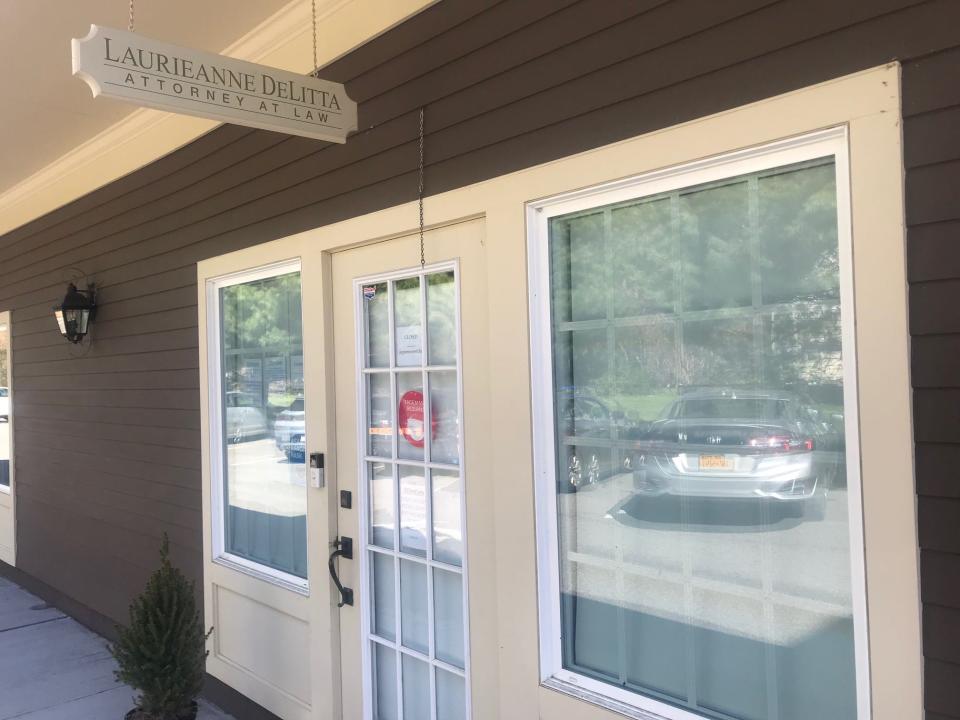 The Armonk office of lawyer Laurianne DeLitta, who is accused by four clients of keeping the proceeds of their property sales.
