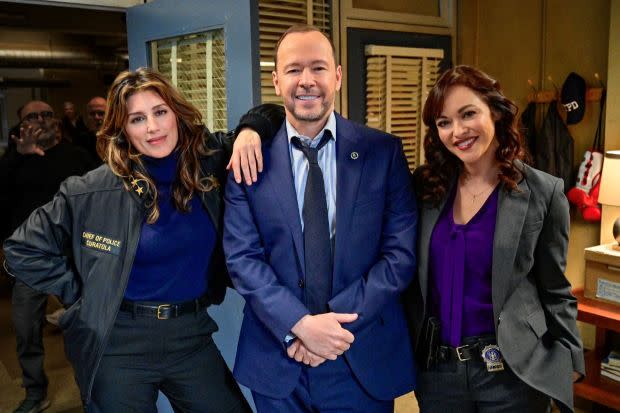 Jennifer Esposito, <em>Donnie Wahlberg, Marisa Ramirez</em><p>Photo: John Paul Filo/CBS</p>