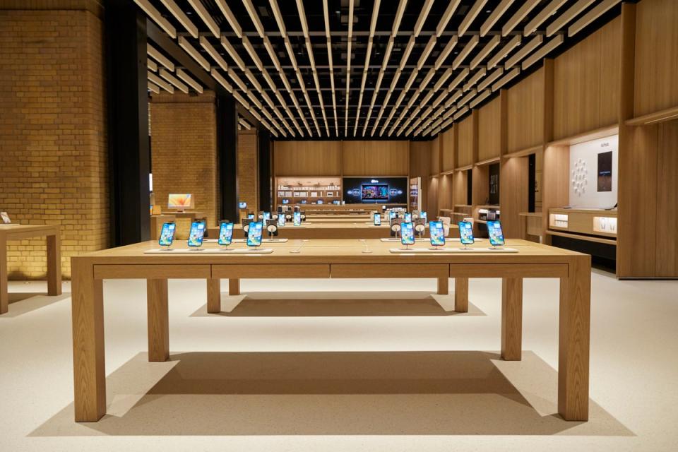 The new Apple Battersea store opens in the newly renovated Battersea Power Station, south London. (Matt Writtle)