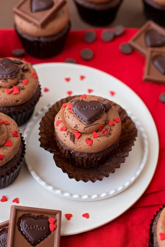 Chocolate Sweetheart Cupcakes