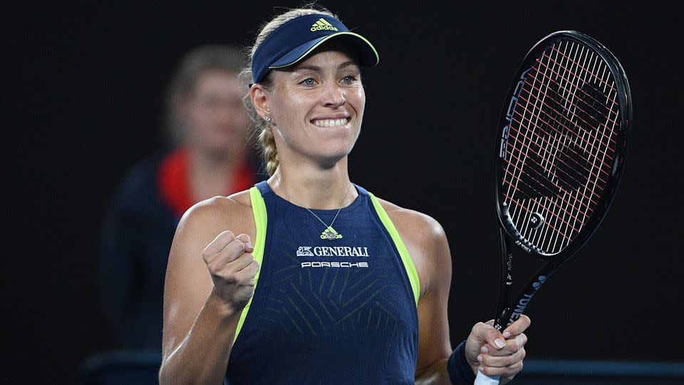 Kerber issued a big warning in a dominant display. Pic: Getty