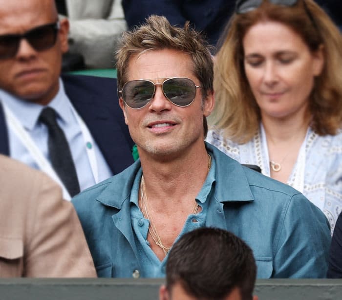 Brad Pitt causa furor en la final de Wimbledon