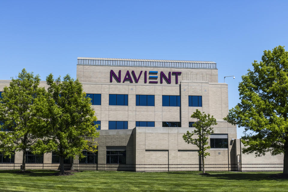 Fishers - Circa May 2017: Navient Corporation Indianapolis Location. After the split from Sallie Mae, Navient services and collects on student loans I