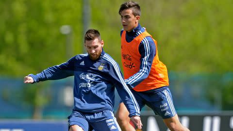 Lionel Messi Paulo Dybal Argentina