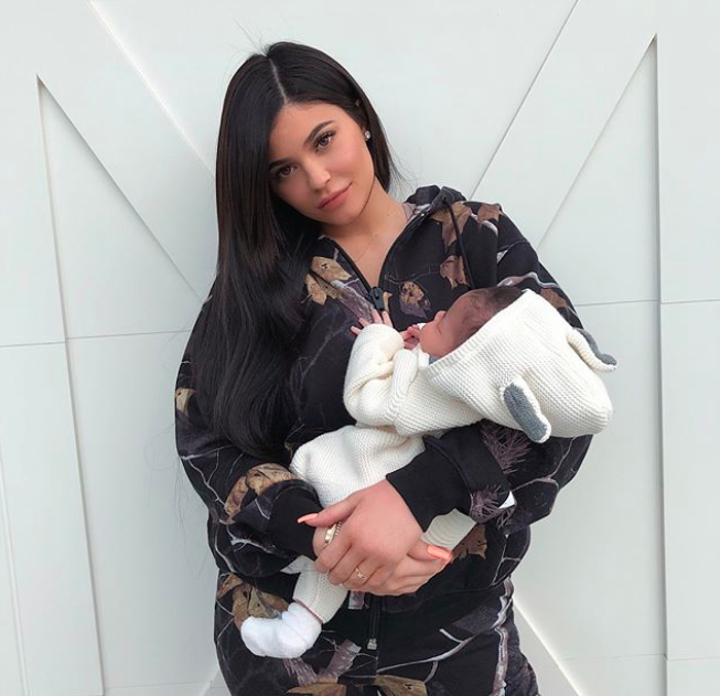 Kylie Jenner posted some photos of herself holding Stormi for the very first time. Source: Instagram / kyliejenner