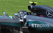 Belgium Formula One - F1 - Belgian Grand Prix 2016 - Francorchamps, Belgium - 27/8/16 - Mercedes' Nico Rosberg of Germany during the final practice session. REUTERS/Yves Herman