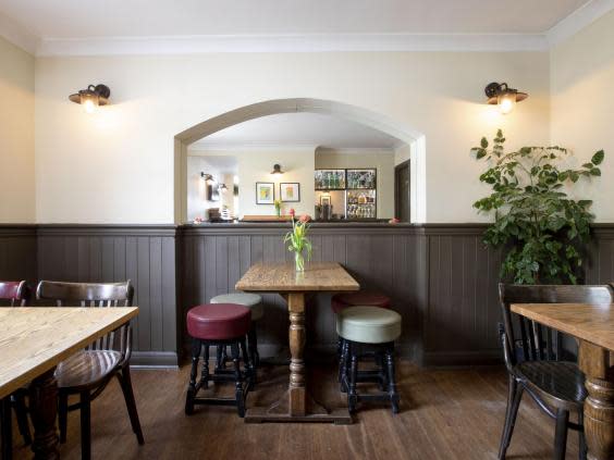 Traditional pub seating at the Compton Arms (Vicki Couchman)