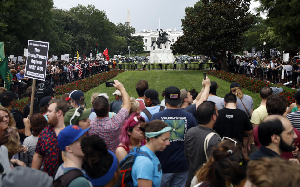 ‘Unite the Right’ marchers a few – anti-fascists a many