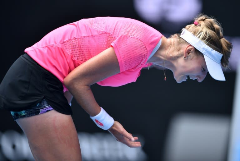 Russia's Ekaterina Makarova lost in three sets to Britain's Johanna Konta in the fourth round of the Australian Open on January 25, 2016