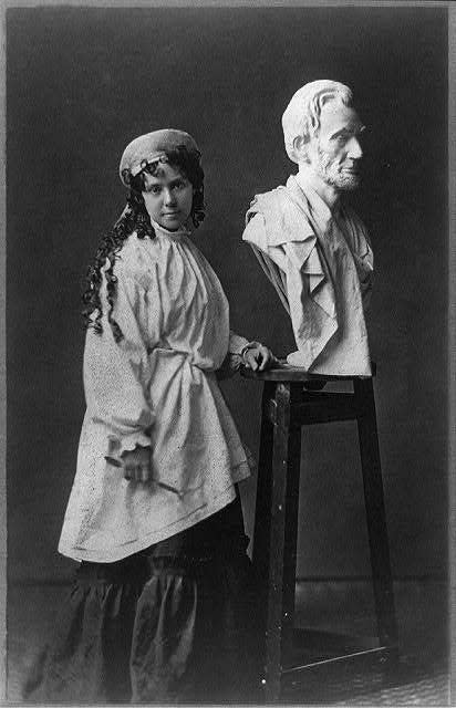 Sculptor Vinnie Ream spent five months modeling President Abraham Lincoln, creating a bust of the president first in clay and later in marble. Following Lincoln's assassination, the sculptor created a full sized Lincoln statue.