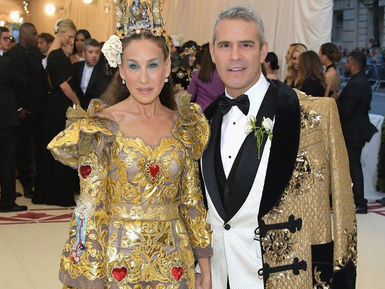 Sarah Jessica Parker and Andy Cohen at the Met Gala 2018