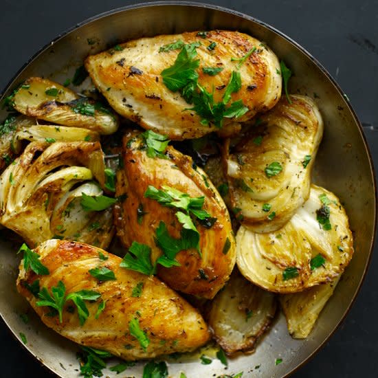 Sautéed Chicken Breasts with Fennel and Rosemary