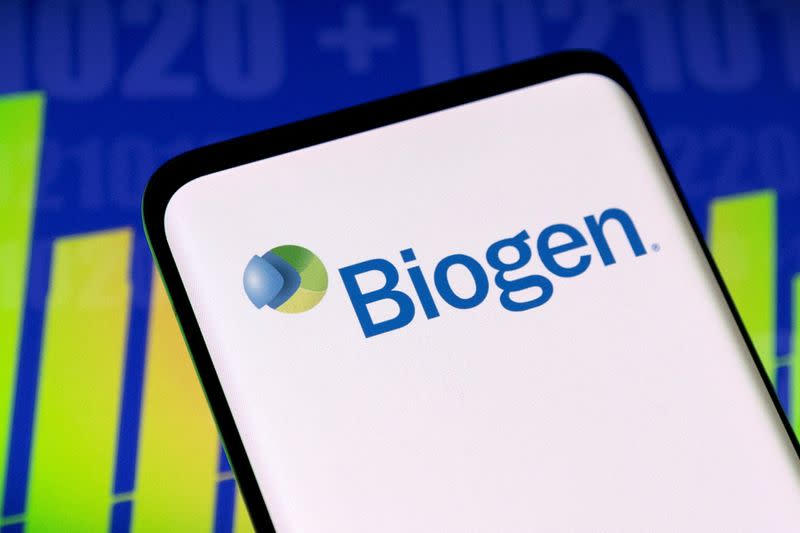 FILE PHOTO: Illustration shows Biogen logo