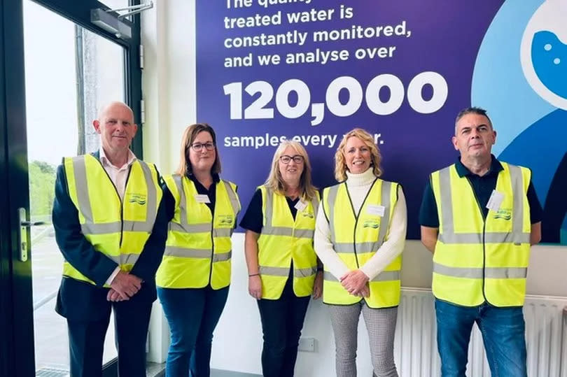 The NI Water team that gave us a tour. From left Maynard Cousley, Siobhan Sterling, Lorraine Gillen, Dymphna Gallagher and Malachy Casey