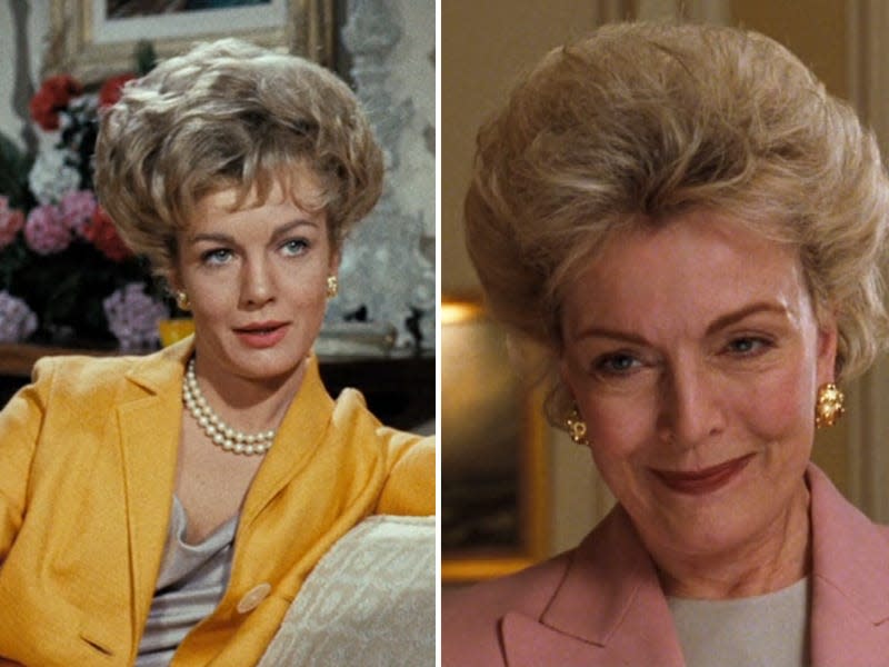 Side by side images of Meredith's mother in both versions of "The Parent Trap."