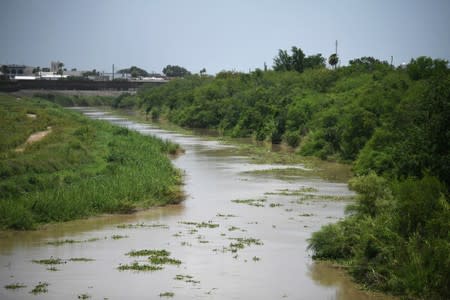 The Rio Grande is pictured from the Mexican side of the Brownsville-Matamoros International Bridge