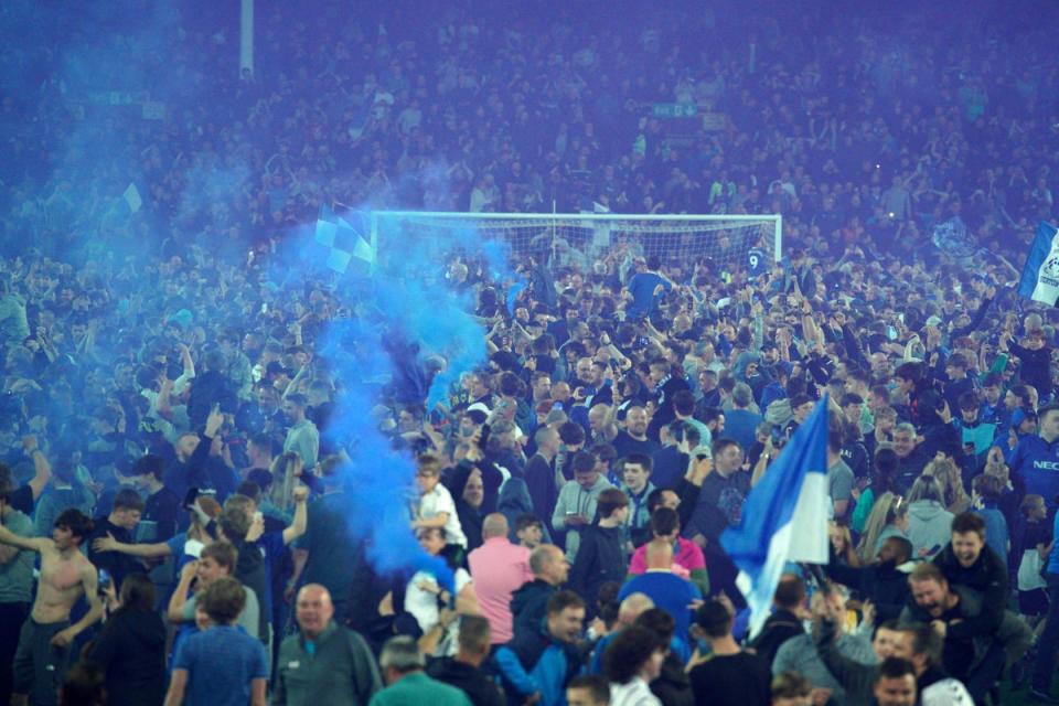 Everton have been fined £300,000 for the pitch invasions that occurred during and after their match with Crystal Palace on May 19 (Peter Byrne/PA) (PA Wire)