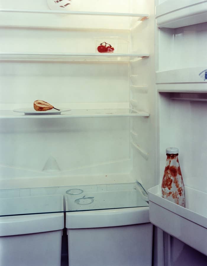 an empty fridge