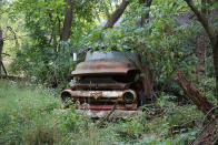 <p>Ford is well represented at Ron’s Auto Salvage by commercial vehicles too. We unearthed several trucks in the undergrowth, including this 1956 F-Series. It’s a <strong>F-500</strong>, which was previously known as an F-5. The F-Series has survived from 1948 to the present day, spanning 14 generations.</p>