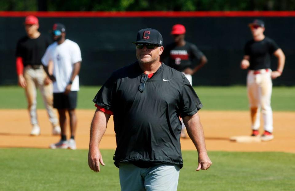 A.J. Kehoe is the head baseball coach at Central High School in Phenix City, Alabama. 04/15/2024