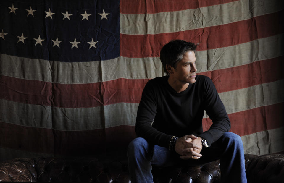 Rob Lowe, a cast member in "I Melt with You," poses for a portrait at the Bing Bar during the 2011 Sundance Film Festival in Park City, Utah, Wednesday, Jan. 26, 2011. (AP Photo/Chris Pizzello)