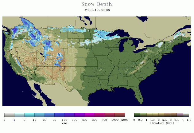 Snow Depth December 2, 2003 to 2021
