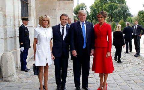 Mr Trump has spoken warmly of his relationship with Emmanuel Macron  - Credit: Reuters