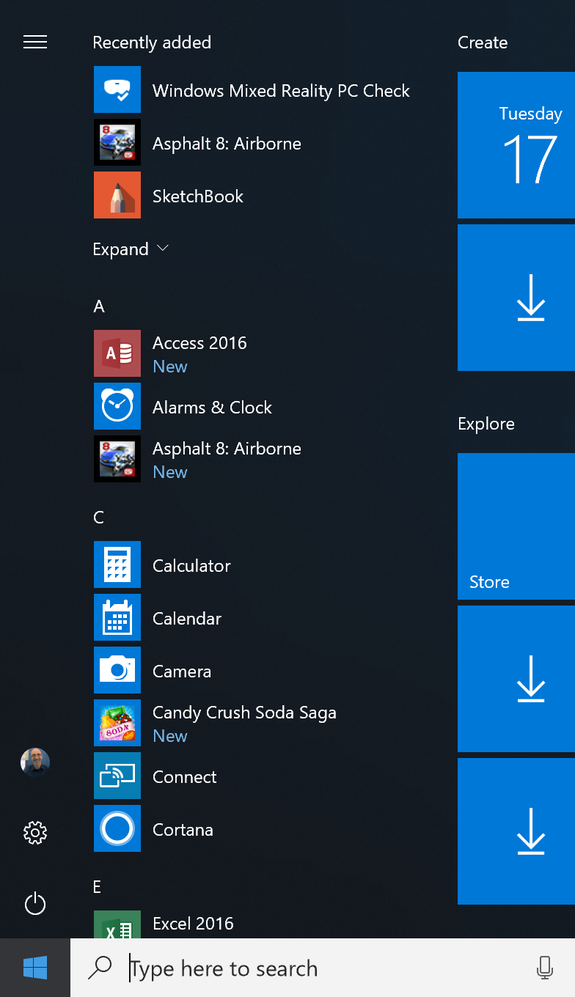 Your Start Menu will be familiar.