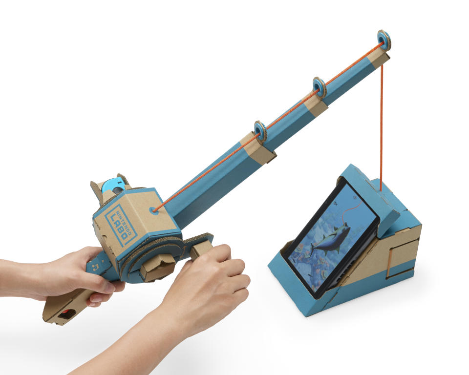 The Nintendo Labo Toy-Con Fishing Rod is by far the most addictive piece of the kit.