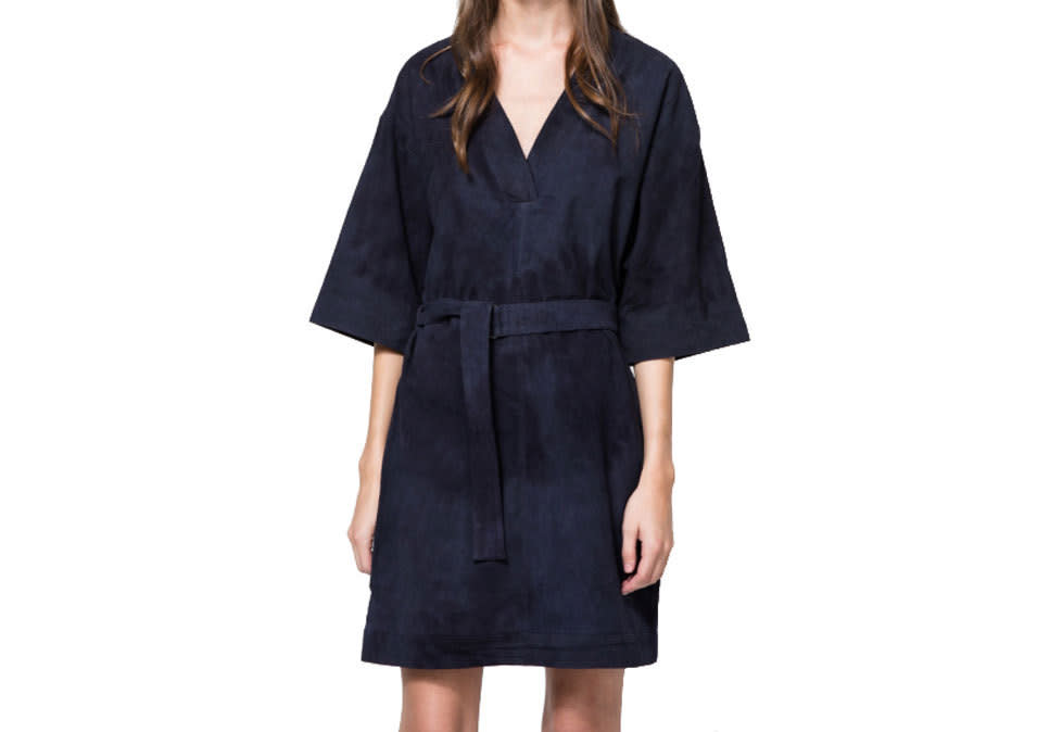 Tick Suede Dress, $523, needsupply.com