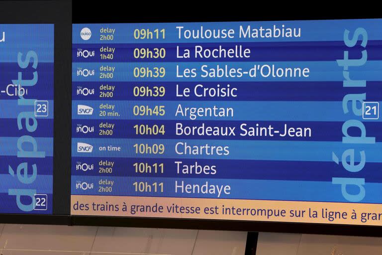 En la Gare Montparnasse: hicieron colapsar el sistema de trenes desde y hacia París