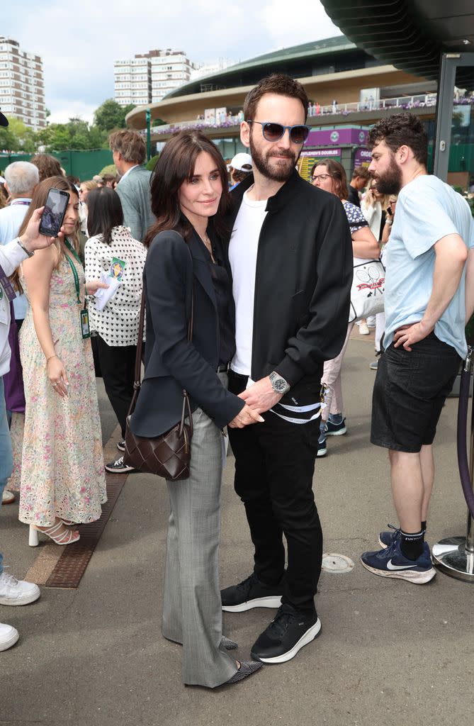 Courteney Cox y Johnny McDaid en la final de Wimbledon de 2024