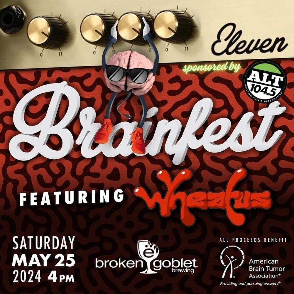 Brainfest, the annual benefit concert to raise awareness and donations for the American Brain Tumor Association, will be held at Broken Goblet Brewing on Saturday, May 25.