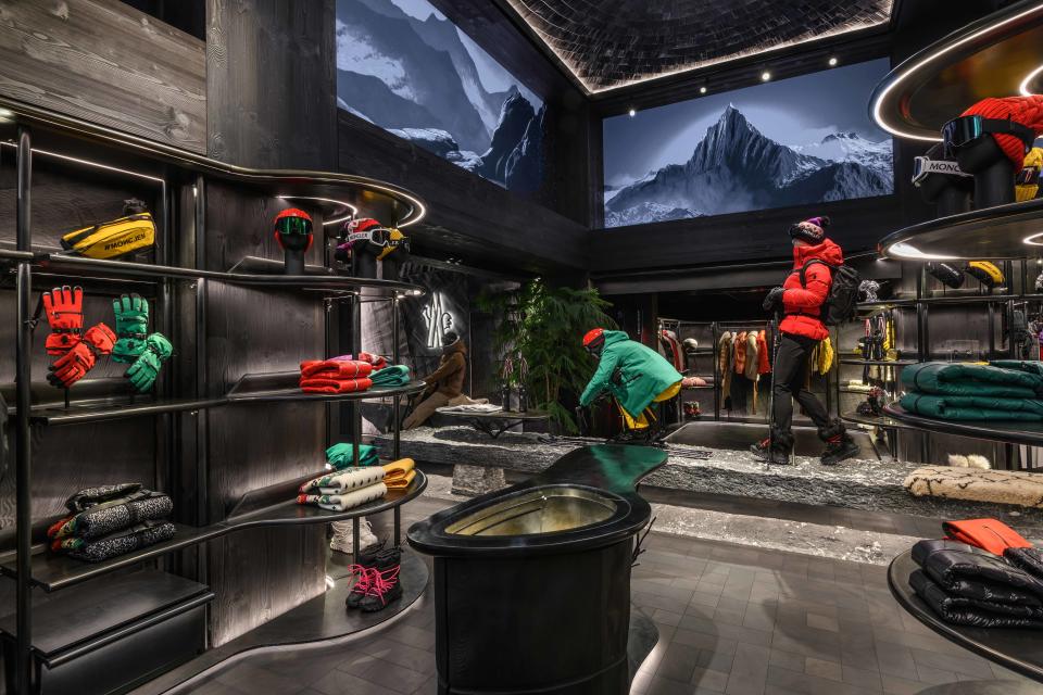 The Moncler Grenoble boutique in Swiss tony ski destination St. Moritz.