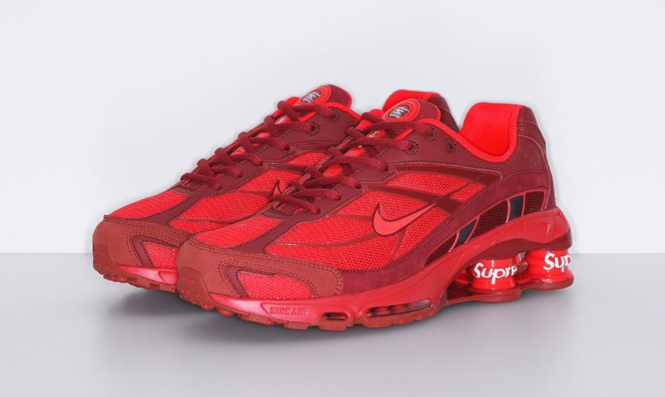 The Supreme x Nike Shox Ride 2 collab in red. - Credit: Courtesy of Supreme