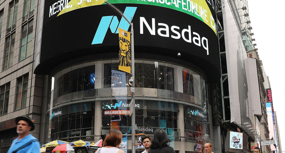 Nasdaq am Times Square (Photo by Spencer Platt/Getty Images)