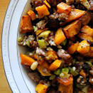 <p>Cranberries, sweet sausage, and onions—you really can't go wrong.</p><p><strong>Get the recipe at <a rel="nofollow noopener" href="http://www.paleorunningmomma.com/paleo-butternut-sausage-stuffing-with-apples-and-cranberries/" target="_blank" data-ylk="slk:Paleo Running Momma;elm:context_link;itc:0;sec:content-canvas" class="link ">Paleo Running Momma</a>. </strong></p>