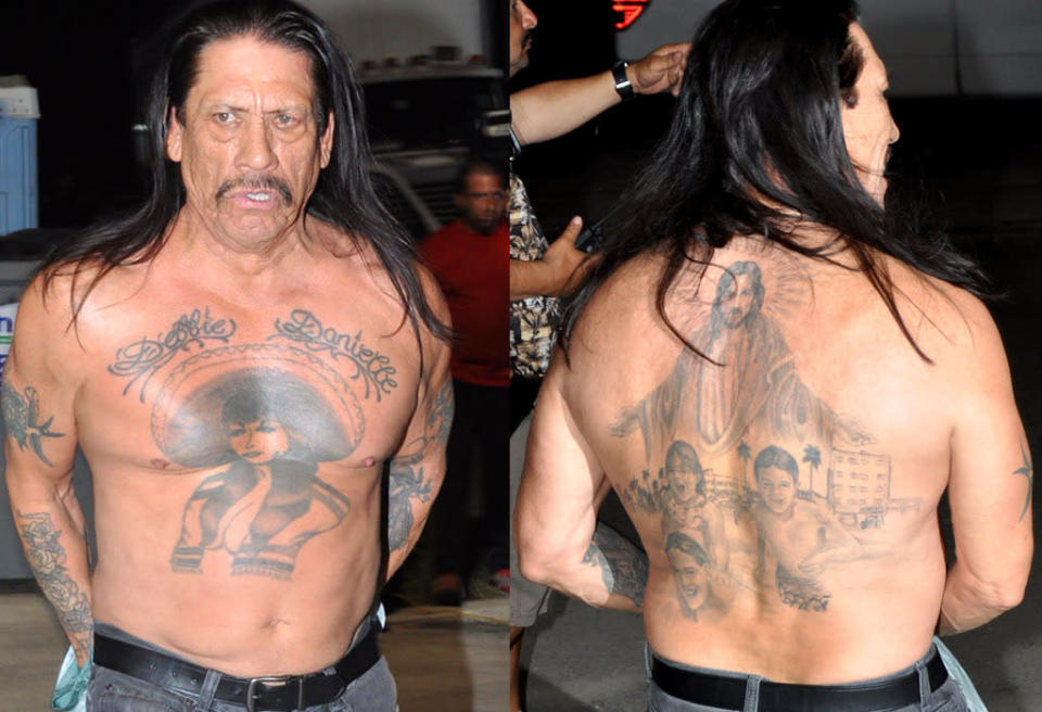 p Danny Trejo earned every tattoo on his body. 