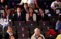 LONDON, ENGLAND - AUGUST 01: Princess Beatrice of York poses looks on during the Boxing on Day 5 of the London 2012 Olympic Games at ExCeL on August 1, 2012 in London, England. (Photo by Scott Heavey/Getty Images)